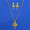 Antique Classic Pendant Set with Matte Gold Plating