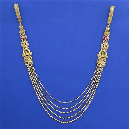 Antique Pearl Belt with Matte Gold Plating