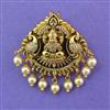 Antique Temple Hair Brooch with Matte Gold Plating