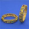 Antique 2 Pc Openable Bangles with Matte Gold Plating