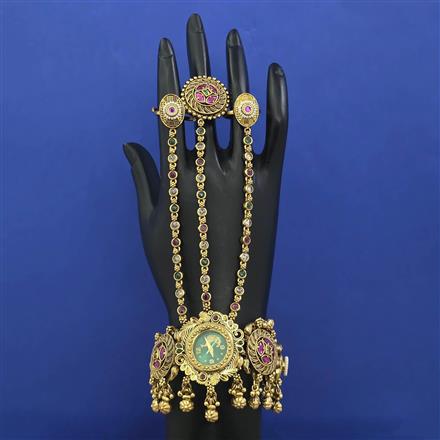 Antique Multi Finger Hath Pan with Gold Plating