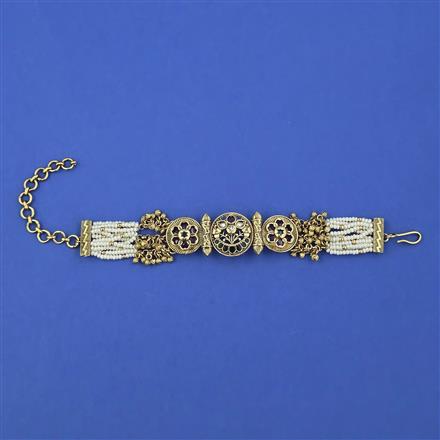 Antique Adjustable Bracelet with Gold Plating
