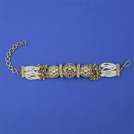 Antique Adjustable Bracelet with Gold Plating