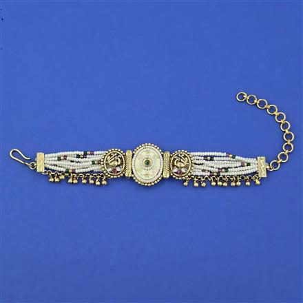 Antique Adjustable Bracelet with Gold Plating
