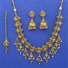 Antique Pearl Necklace with Matte Gold Plating