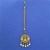 Antique Temple Tikka with Matte Gold Plating