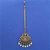Antique Temple Tikka with Matte Gold Plating