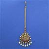 Antique Temple Tikka with Matte Gold Plating