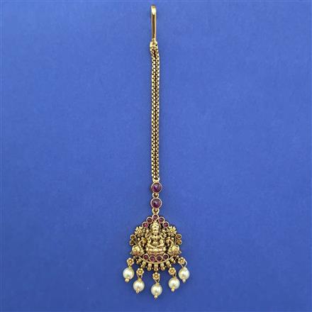 Antique Pearl Tikka with Matte Gold Plating