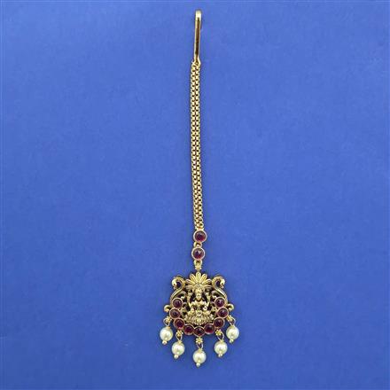 Antique Pearl Tikka with Matte Gold Plating
