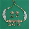 Antique Choker Necklace with Matte Gold Plating