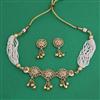 Antique Choker Necklace with Matte Gold Plating