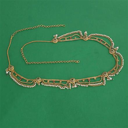 Antique Pearl Belt with Gold Plating