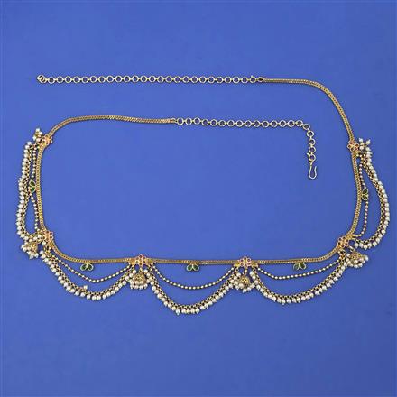 Antique Pearl Belt with Gold Plating