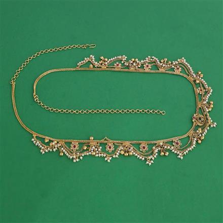 Antique Pearl Belt with Gold Plating