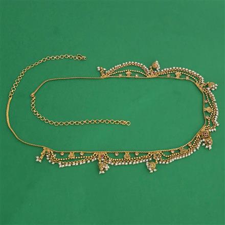 Antique Pearl Belt with Gold Plating