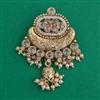 Antique Pearl Hair Brooch with Gold Plating