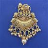 Antique Pearl Hair Brooch with Gold Plating