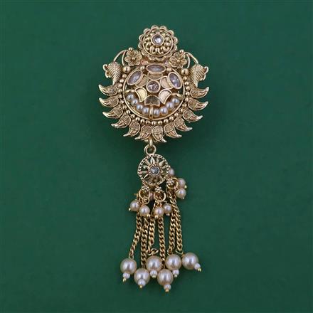 Antique Pearl Brooch with Gold Plating