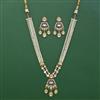 Antique Pearl Necklace with Matte Gold Plating