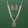 Antique Pearl Necklace with Matte Gold Plating