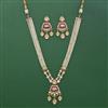 Antique Pearl Necklace with Matte Gold Plating