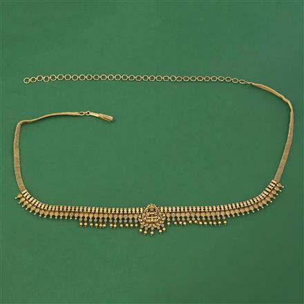 Antique Plain Gold Belt with Matte Gold Plating