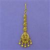 Antique Temple Tikka with Matte Gold Plating