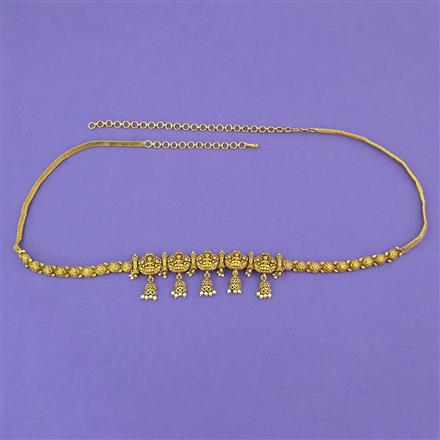 Antique Temple Belt with Matte Gold Plating