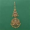 Antique Temple Tikka with Matte Gold Plating
