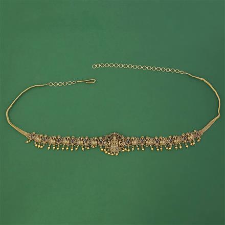 Antique Temple Belt with Matte Gold Plating