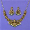 Antique Temple Necklace with Matte Gold Plating