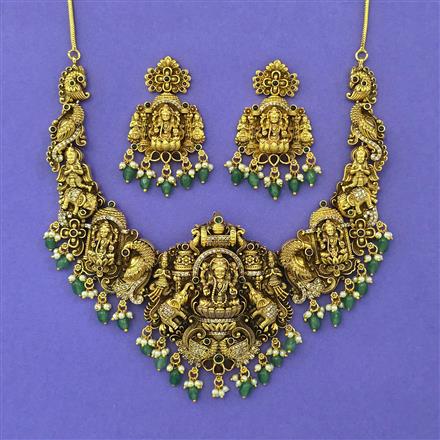 Antique Temple Necklace with Gold Plating