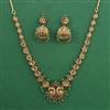 Antique Birds Necklace with Matte Gold Plating