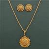 Antique Classic Pendant Set with Matte Gold Plating