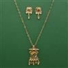 Antique Animal Pendant Set with Matte Gold Plating