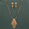 Antique Long Mangalsutra with Matte Gold Plating