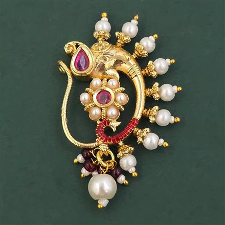 Antique Pressing Nose Ring with Gold Plating
