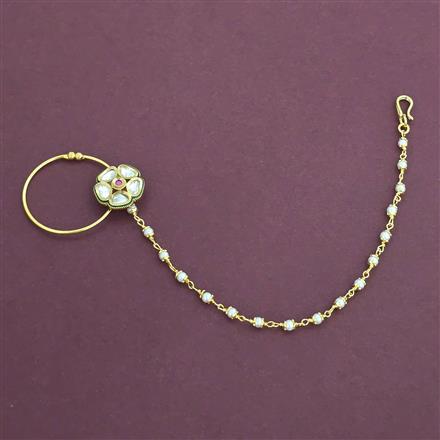 Antique Pressing Nose Ring with Gold Plating