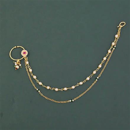 Antique Pressing Nose Ring with Gold Plating