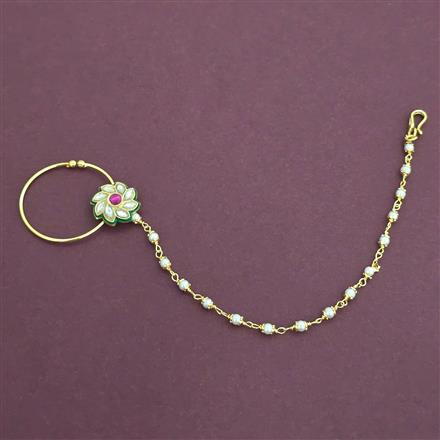 Antique Pressing Nose Ring with Gold Plating