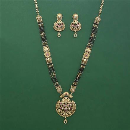 Antique Classic Mangalsutra with Matte Gold Plating