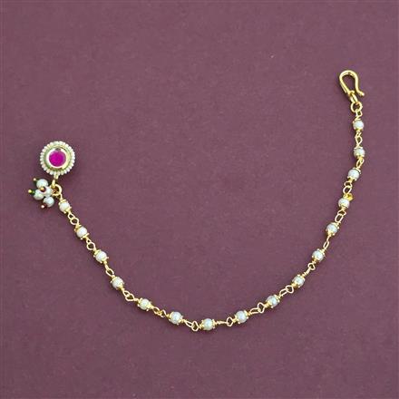 Antique Pearl Nose Ring with Gold Plating