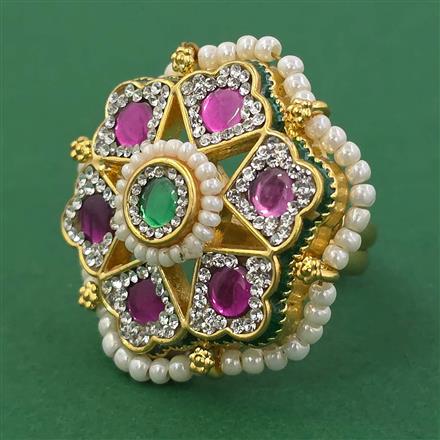 Antique Adjustable Ring with Gold Plating