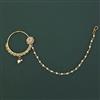 Antique Pearl Nose Ring with Gold Plating
