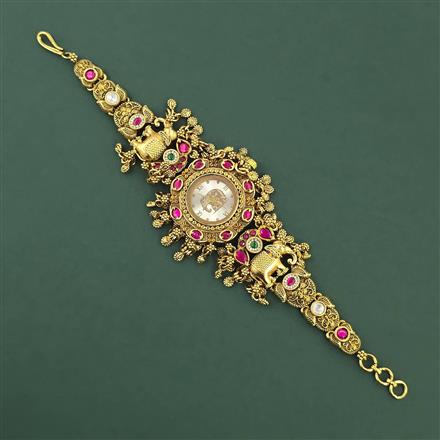 Antique Kashmiri Watch with Matte Gold Plating