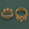 Antique Kashmiri 2 Pc Bangles with Matte Gold Plating