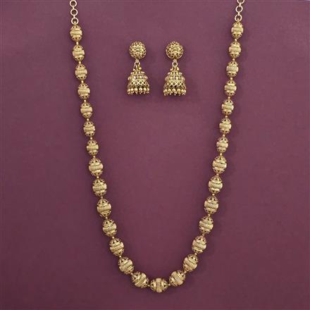 Antique Plain Gold Mala with Gold Plating