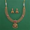 Antique Temple Necklace with Matte Gold Plating
