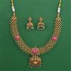 Antique Temple Necklace with Matte Gold Plating